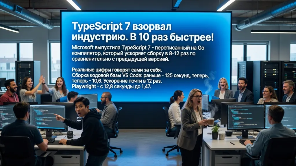 TypeScript 7 взорвал индустрию. В 10 раз быстрее!
