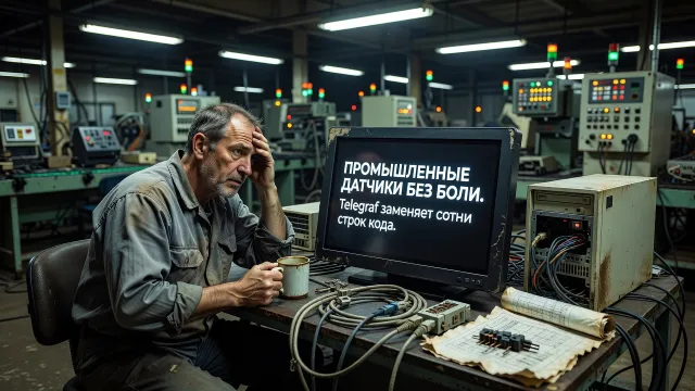 Промышленные датчики без боли. Telegraf заменяет сотни строк кода